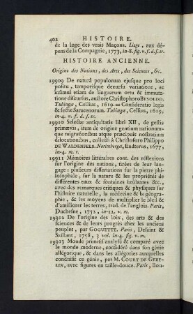 402-433, Histoire Ancienne