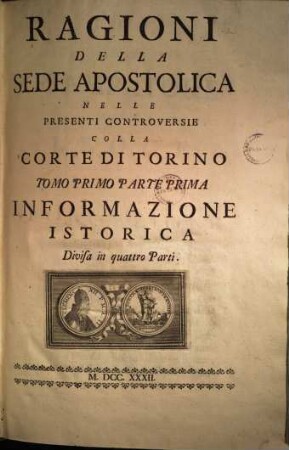 Ragioni Della Sede Apostolica Nelle Presenti Controversie Colla Corte Di Torino, 1,1