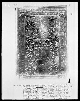 Grabplatte der Jolantha, Gattin von Wilhelm II.