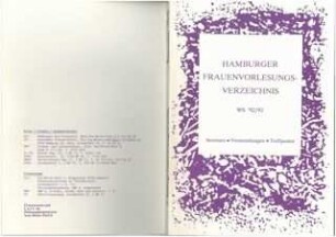 Hamburger Frauen-Vorlesungsverzeichnis : WiSe 92/93