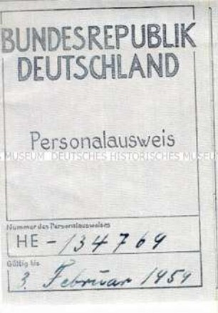 Personalausweis der Bundesrepublik Deutschland