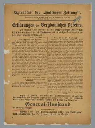 "Erklärung des Bergbaulichen Vereins"