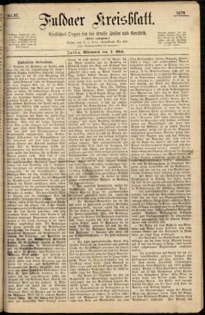 Ausgabe vom Mittwoch, den 07. Mai 1879.