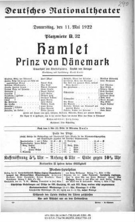 Hamlet Prinz von Dänemark