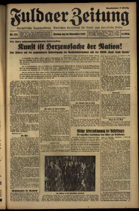 Ausgabe vom Freitag, den 26. November 1937.