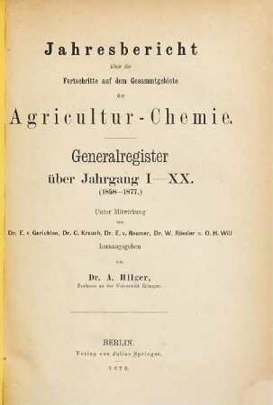 Jahresbericht über die Fortschritte auf dem Gesamtgebiet der Agrikultur-Chemie, [20,a]