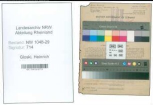 Entnazifizierung Heinrich Gloski , geb. 27.12.1898 (Beamter)