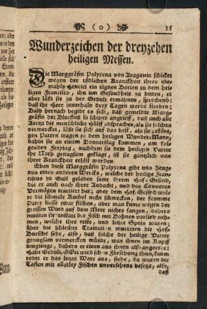 15-22, Wunderzeichen der dreyzehen heiligen Messen.