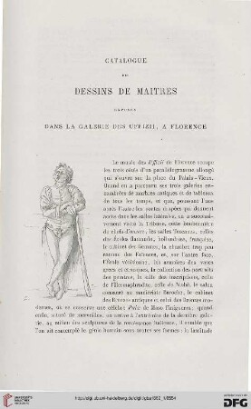 12: Catalogue des dessins de maîtres exposés dans la Gallerie des Uffizii, à Florence, [1]