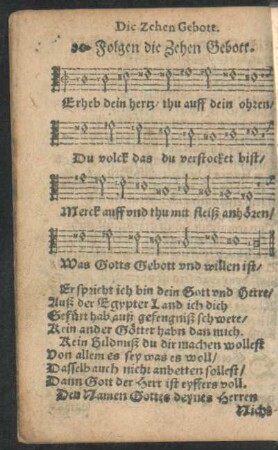 Folgen die Zehen Gebott.