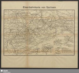 Eisenbahnkarte von Sachsen