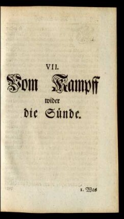 VII. Vom Kampff wider die Sünde
