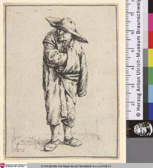 [Bauer im Mantel; Peasant with his hands in his cloak; Gueux enveloppé d'un manteau]