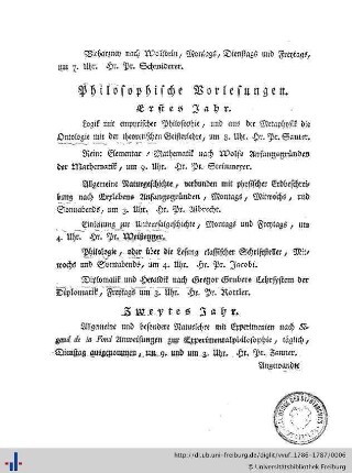 Philosophische Vorlesungen.