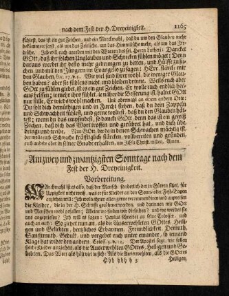 1165-1169, Vorbereitung, Evangelium, Eingang