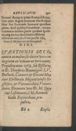 Quaestionis Oeconomicae ...