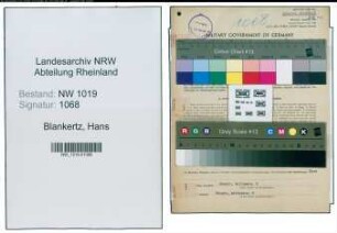 Entnazifizierung Hans Blankertz , geb. 13.03.1895 (Kaufmaennischer Angestellter)