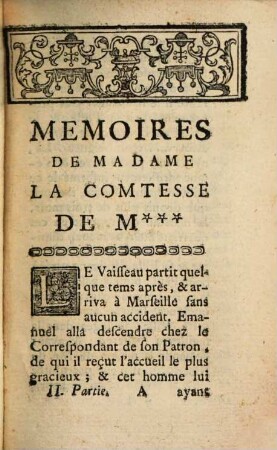 Les Memoires Et Avantures De La Comtesse de M***, 2