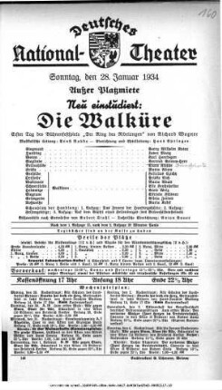 Der Ring des Nibelungen Dritter Tag: Die Walküre