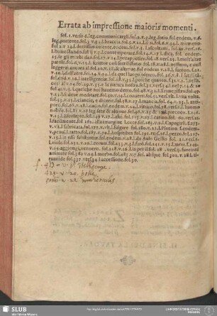 Errata ab impressione maioris momenti