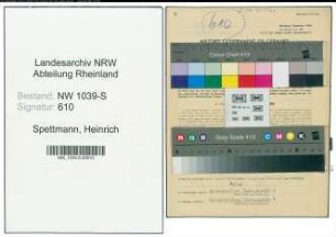 Entnazifizierung Heinrich Spettmann , geb. 12.11.1899 (Eisenformermeister)