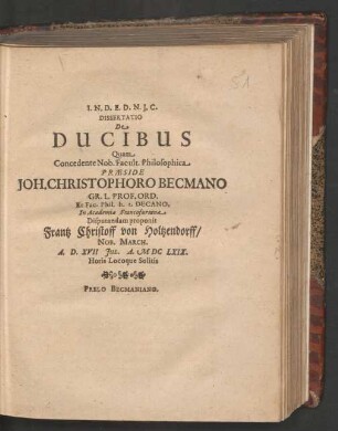 Dissertatio De Ducibus