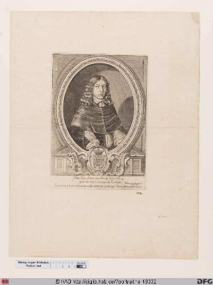 Bildnis Bernhard, Herzog zu Sachsen-Weimar in Jena (reg. 1662-78)