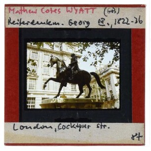 London, Wyatt, Reiterstandbild George III. : Profil