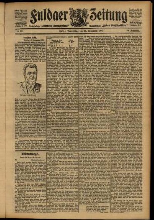Ausgabe vom Donnerstag, den 26. September 1907.