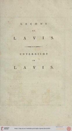 Supplement: Lecons de Lavis