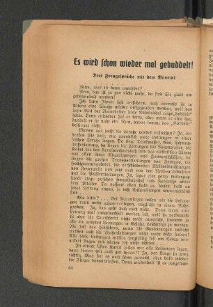 Es wird schon wieder mal gebuddelt!
