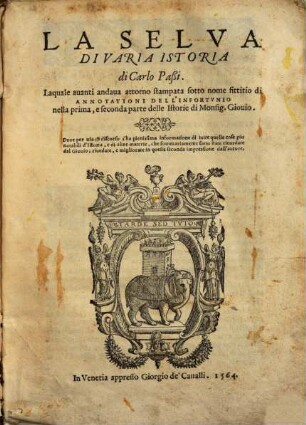 La selva di varia istoria