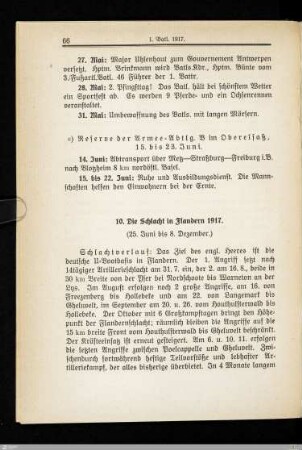 10. Die Schlacht in Flandern 1917