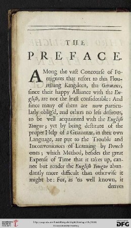 The Preface/ Die Vorrede