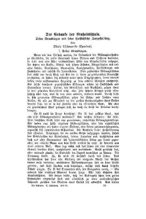 Der Gedanke der Einheitsschule : seine Grundlagen und seine thatsächliche Ausgestaltung
