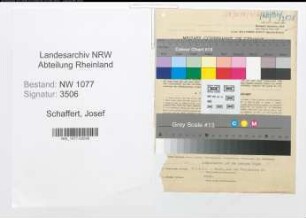 Entnazifizierung Josef Schaffert , geb. 17.10.1889 (Polizist)