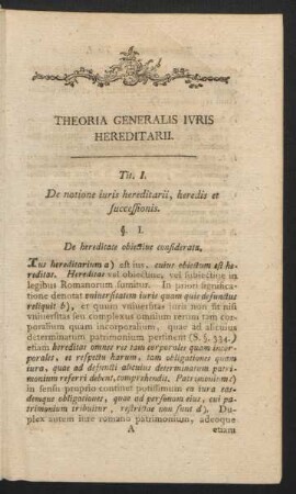 Theoria Generalis Iuris Hereditarii.