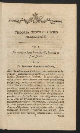 Theoria Generalis Iuris Hereditarii.