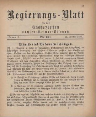Nr. 2 : 12. Januar 1872