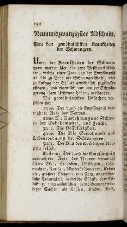 Neunundzwanzigster Abschnitt. Von den gewöhnlichen Krankheiten der Schwangern.