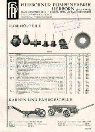 Zubehörteile zu Pumpen