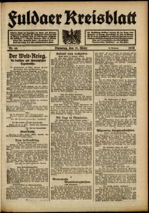 Ausgabe vom Dienstag, den 19. März 1918.