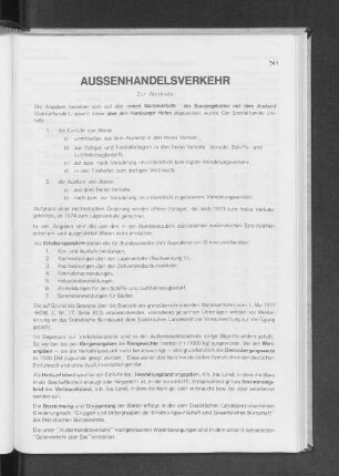III. Außenhandelsverkehr
