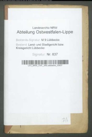 Erblasser: Lücking, Friedrich Wilhelm; Erblasser: Lücking, Charlotte, geb. Meyer: Abschluss eines Erbvertrags