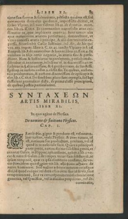 Syntaxeōn Artis Mirabilis, Liber XI.