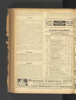 Geschäftliches.
