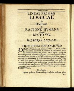 Lineae Primae Logicae