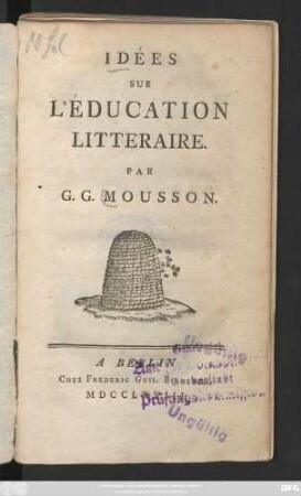 Idées Sur L'Éducation Litteraire