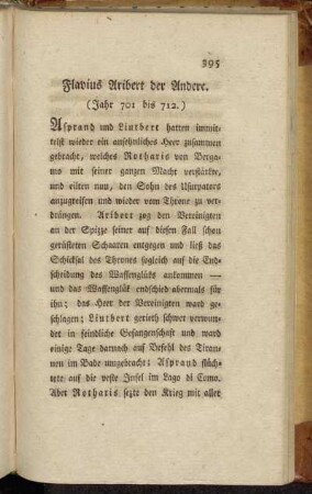 Flavius Aribert der Andere. (Jahr 701 bis 712.)