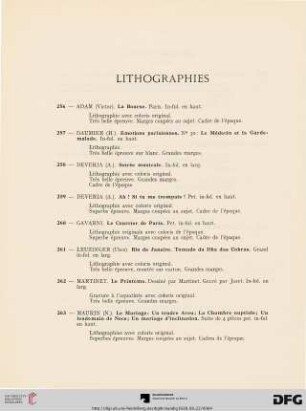 Lithographies (Nr. 256-267)